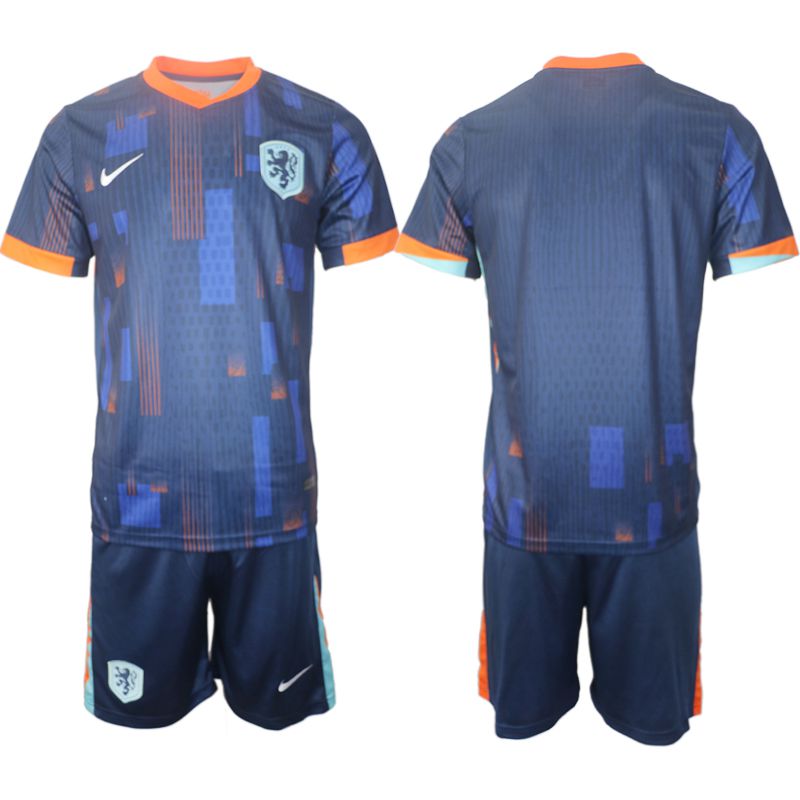 Men 2024-2025 Season Netherlands(Holland) away blue blank Soccer Jersey->spain jersey->Soccer Country Jersey